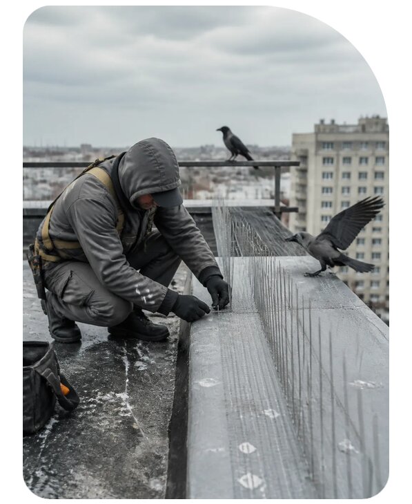 Защита от ворон под ключ в Северодвинске по цене от 5061 р. | Сенат-Свр